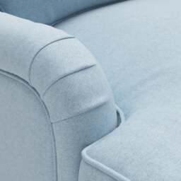 Large 2 Seater Sofa - Sky Blue - House Linen Mix - Morris - The Cotswold Company - thumbnail 5