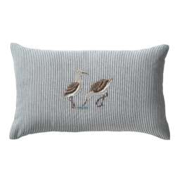 Coastal Bird Stripe Cushion - Home Accessories - The Cotswold Company - thumbnail 3