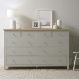 10 Drawer Chest - Chester Dove Grey - The Cotswold Company