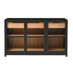 Glass Sideboard - Hilcot Black - The Cotswold Company - thumbnail 6