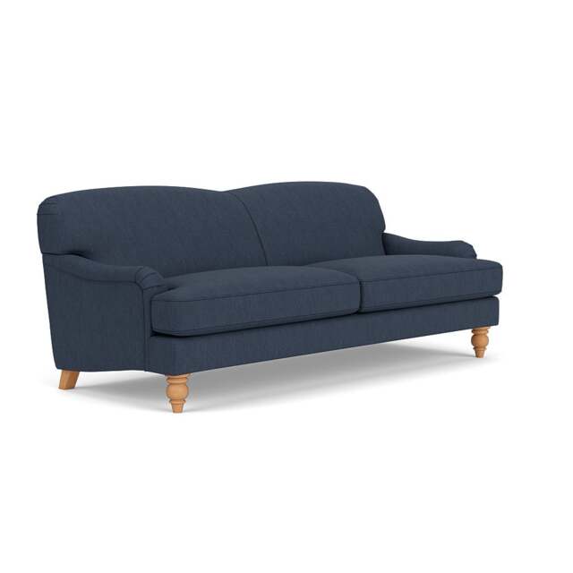 4 Seater Sofa - Indigo - Luxury Italian Linen - Ashbee - The Cotswold Company - image 1
