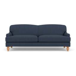 4 Seater Sofa - Indigo - Luxury Italian Linen - Ashbee - The Cotswold Company - thumbnail 2