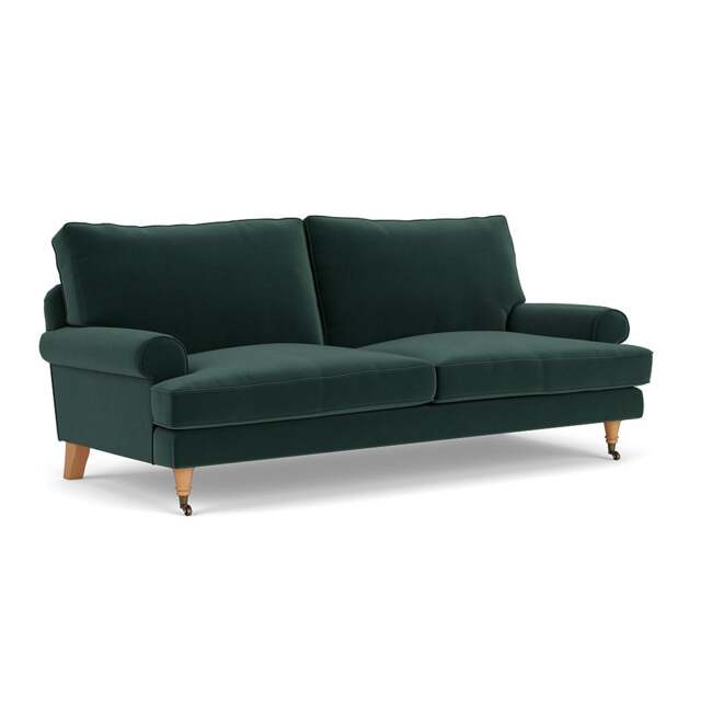 3 Seater Sofa - Lake - Matt Velvet - Stewart - The Cotswold Company - image 1