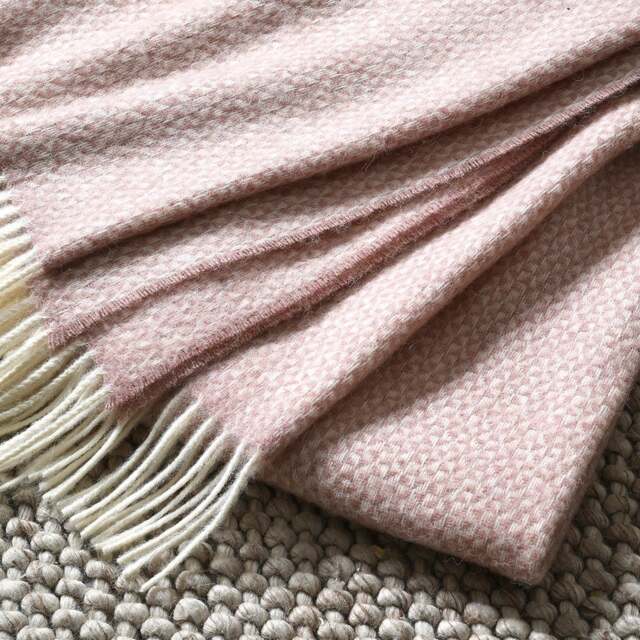 Stow British Wool Blush Throw - Home Accessories - The Cotswold Company - image 1