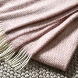 Stow British Wool Blush Throw - Home Accessories - The Cotswold Company