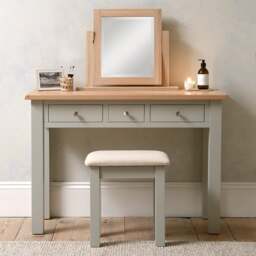 Console Dressing Table - Chester Dove Grey - The Cotswold Company
