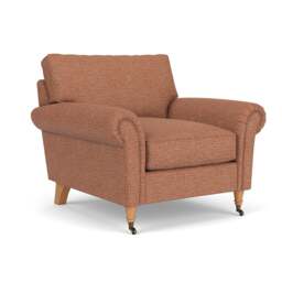 Armchair - Brick - Herringbone Weave - Osbourne - The Cotswold Company