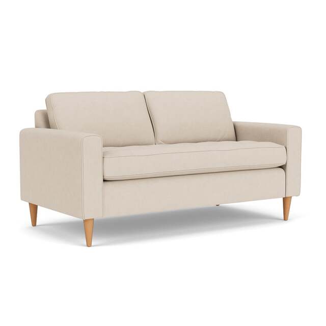 Large 2 Seater Sofa - Lily White - House Linen Mix - Saxon - The Cotswold Company - image 1