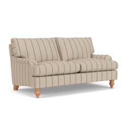 Large 2 Seater Sofa - Charcoal - Compton Stripe - Morris - The Cotswold Company - thumbnail 1