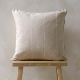 Compton Stripe Cushion Natural 50x50cm - Home Accessories - The Cotswold Company - thumbnail 2