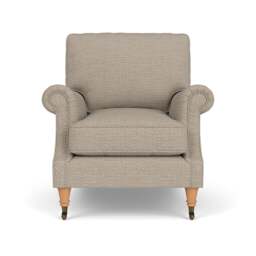 Taylor High Back Armchair - Natural - Herringbone Weave - The Cotswold Company - thumbnail 2