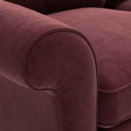 Armchair - Dark Rosehip - Matt Velvet - Hurley - The Cotswold Company - thumbnail 4