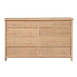 Inglesham Whitewash Oak 10 Drawer Chest - The Cotswold Company - thumbnail 3