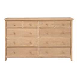 Inglesham Whitewash Oak 10 Drawer Chest - The Cotswold Company - thumbnail 4