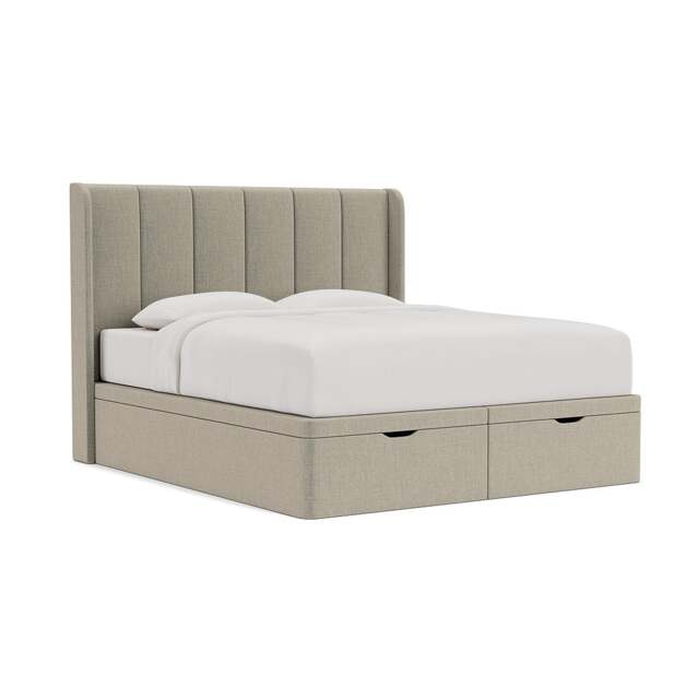 Super King Ottoman Storage Bed - Natural - Eco Chenille - Parker - The Cotswold Company - image 1