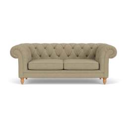 Large 2 Seater Sofa - Green Marl - House Weave - Harris Chesterfield - The Cotswold Company - thumbnail 2