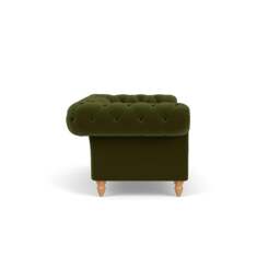 Large 2 Seater Sofa - Forest Green - Matt Velvet - Harris Chesterfield - The Cotswold Company - thumbnail 3