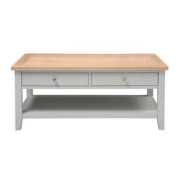 Coffee Table with Drawers - Chester Dove Grey - The Cotswold Company - thumbnail 4