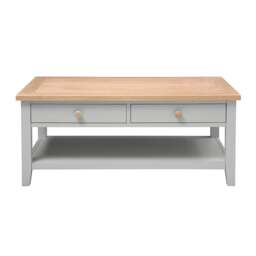 Coffee Table with Drawers - Chester Dove Grey - The Cotswold Company - thumbnail 3