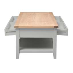 Coffee Table with Drawers - Chester Dove Grey - The Cotswold Company - thumbnail 6