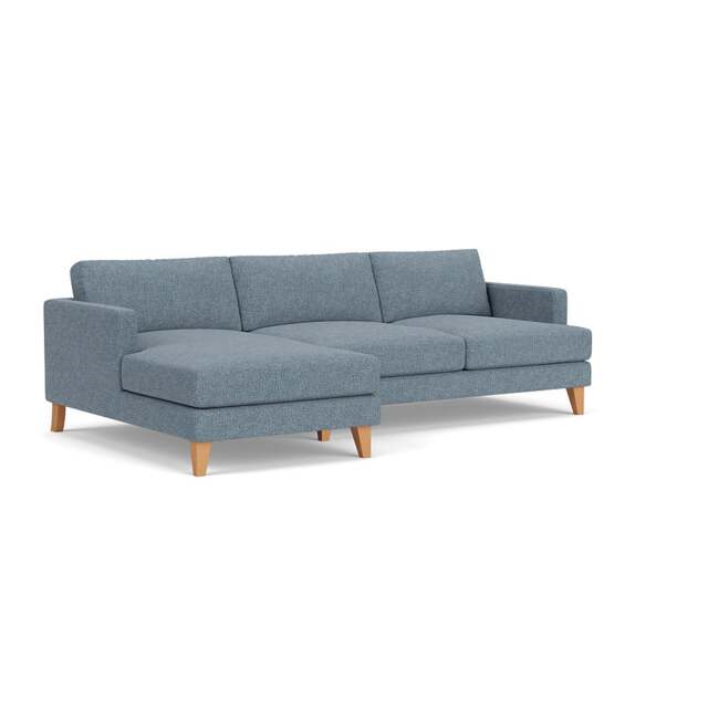 Jackson Chaise Large Left Hand - Mid Blue - Aquaclean Oxford - The Cotswold Company - image 1