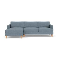 Jackson Chaise Large Left Hand - Mid Blue - Aquaclean Oxford - The Cotswold Company - thumbnail 2