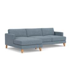 Jackson Chaise Large Left Hand - Mid Blue - Aquaclean Oxford - The Cotswold Company - thumbnail 1