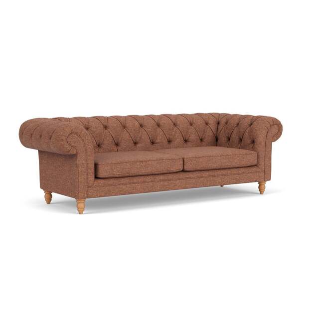 Harris Chesterfield 3 Seater - Brick Marl - Aquaclean Oxford - The Cotswold Company - image 1