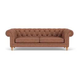 Harris Chesterfield 3 Seater - Brick Marl - Aquaclean Oxford - The Cotswold Company - thumbnail 2