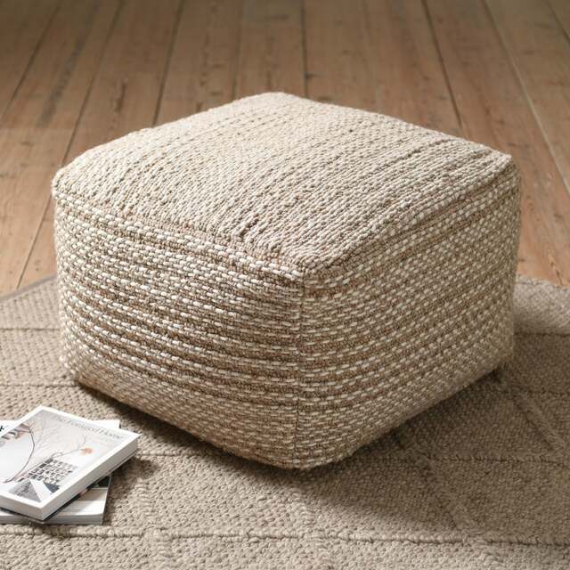 Logonia Natural Pouffe - Home Accessories - The Cotswold Company - image 1