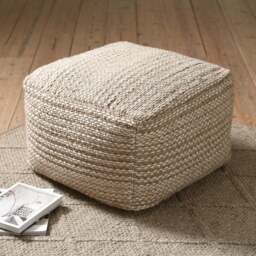 Logonia Natural Pouffe - Home Accessories - The Cotswold Company