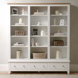 Grand Bookcase - Chester Pure White - The Cotswold Company