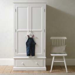 Pensham Pure White Narrow Double Wardrobe - The Cotswold Company - thumbnail 2