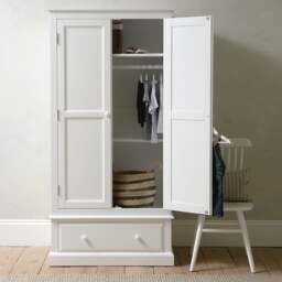 Pensham Pure White Narrow Double Wardrobe - The Cotswold Company - thumbnail 1
