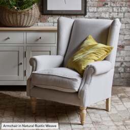 Armchair - Dove grey - House Linen Mix - Alice - The Cotswold Company - thumbnail 5