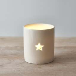 Star White Tealight Holder Large - Home Accessories - The Cotswold Company - thumbnail 2