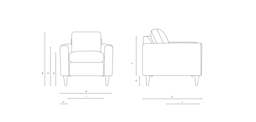 Saxon Armchair - Dusky Rose - Eco Chenille - The Cotswold Company - thumbnail 4