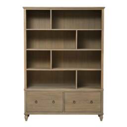 Elkstone Smoked Oak Large Divider Bookcase - The Cotswold Company - thumbnail 2