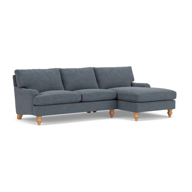 Morris Chaise Large Right Hand - Indigo - Rustic weave - The Cotswold Company - image 1