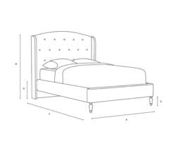 Gilmore Double Classic Bedstead - Dusky Rose - Eco Chenille - The Cotswold Company - thumbnail 5