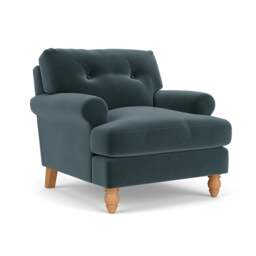 Talbot Armchair - Night Sky - Matt Velvet - The Cotswold Company