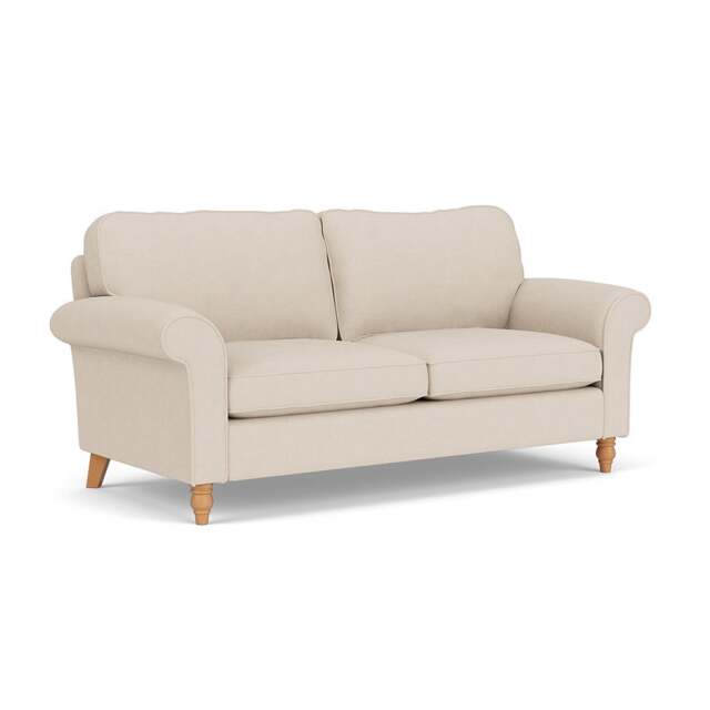 3 Seater Sofa - Lily White - House Linen Mix - Hurley - The Cotswold Company - image 1