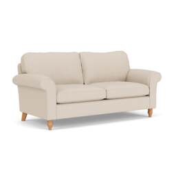 3 Seater Sofa - Lily White - House Linen Mix - Hurley - The Cotswold Company - thumbnail 1