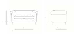 Rayner 2 Seater - Forest Green - Matt Velvet - The Cotswold Company - thumbnail 4