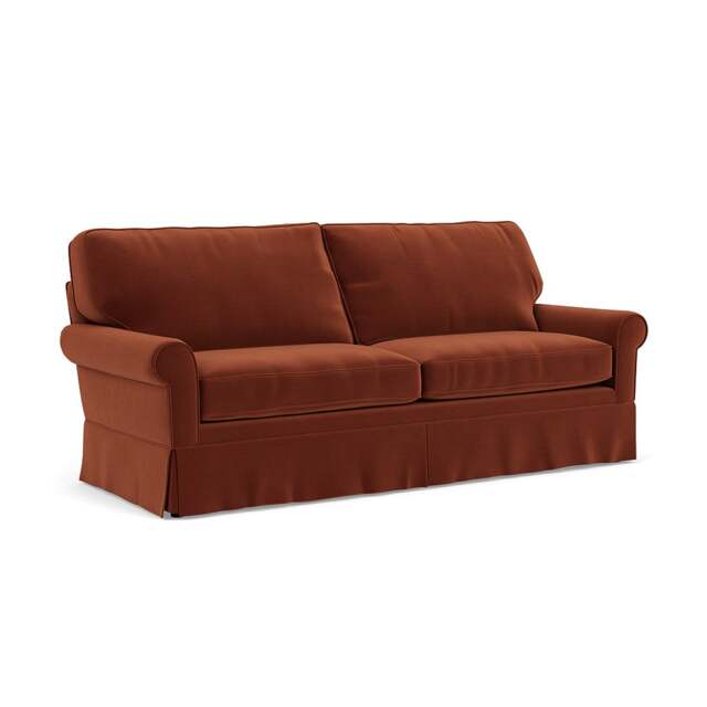4 Seater Sofa - Brick - Matt Velvet - Dawson - The Cotswold Company - image 1