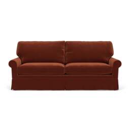 4 Seater Sofa - Brick - Matt Velvet - Dawson - The Cotswold Company - thumbnail 2