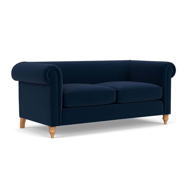3 Seater Sofa - Deep blue - Matt Velvet - Rayner - The Cotswold Company - image 1