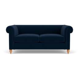 3 Seater Sofa - Deep blue - Matt Velvet - Rayner - The Cotswold Company - thumbnail 2
