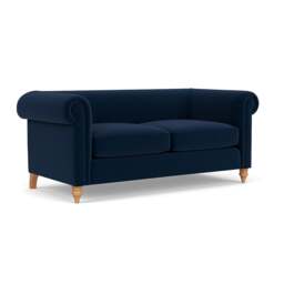 3 Seater Sofa - Deep blue - Matt Velvet - Rayner - The Cotswold Company - thumbnail 1
