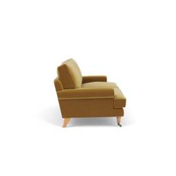 4 Seater Sofa - Mustard - Matt Velvet - Stewart - The Cotswold Company - thumbnail 3